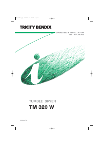 Bruksanvisning Tricity Bendix TM 320 W Torktumlare