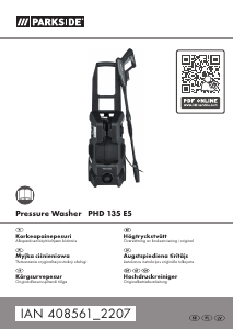 Bruksanvisning Parkside IAN 408561 Högtryckstvätt