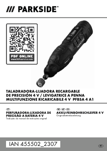 Manual Parkside IAN 455502 Retificadora direita