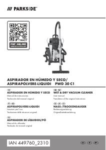 Manual de uso Parkside IAN 449760 Aspirador