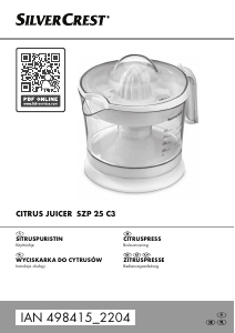 Bruksanvisning SilverCrest IAN 498415 Citruspress