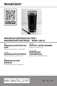 Manual SilverCrest IAN 384722 Moinho de café