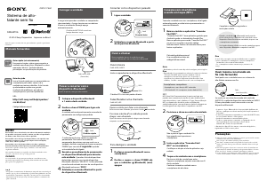 Manual Sony SRS-BTV5 Altifalante