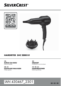 Εγχειρίδιο SilverCrest IAN 430467 Πιστολάκι μαλλιών