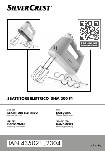 Manual SilverCrest IAN 435021 Misturador da mão