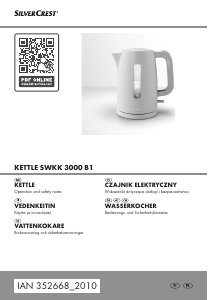 Bruksanvisning SilverCrest IAN 352668 Vattenkokare