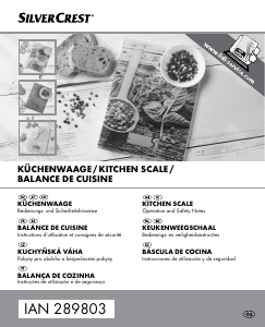 Manual SilverCrest IAN 289803 Balança de cozinha