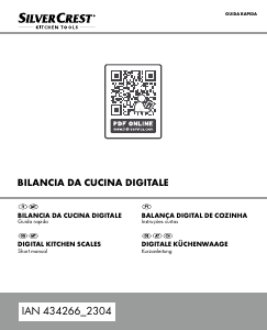 Manual SilverCrest IAN 434266 Balança de cozinha
