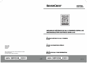 Manual SilverCrest IAN 389558 Moinho de pimenta e sal