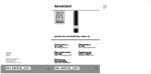 Manual SilverCrest IAN 389558 Moara de ardei și sare