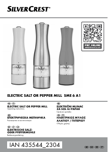 Εγχειρίδιο SilverCrest IAN 435544 Μύλος πιπεριού και αλατιού