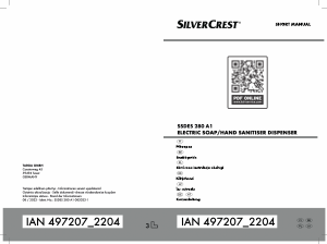 Bruksanvisning SilverCrest IAN 497207 Tvålpump