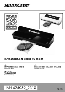 Manual SilverCrest IAN 425039 Máquina vácuo