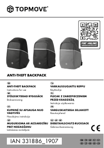 Käyttöohje Topmove IAN 331886 Selkäreppu