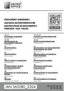 Manual United Office IAN 365280 Distrugator documente