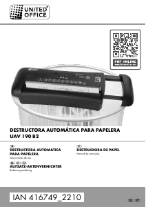 Manual United Office IAN 416749 Destruidora de papel