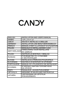 Rokasgrāmata Candy CBG52SX Tvaika nosūcējs