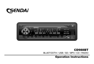 Handleiding Sendai CD988BT Autoradio