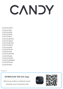 Rokasgrāmata Candy CCE3T618FS Ledusskapis ar saldētavu