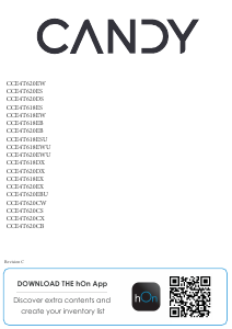 Rokasgrāmata Candy CCE4T618EX Ledusskapis ar saldētavu
