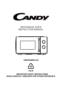 Bruksanvisning Candy CMW20SMWLI/4U Mikrovågsugn