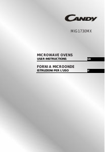 Manuale Candy MIG1730MX Microonde