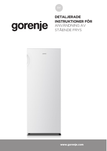 Bruksanvisning Gorenje F4142PW Frys