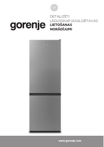 Rokasgrāmata Gorenje NRK6182PS4 Ledusskapis ar saldētavu