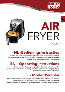 Bruksanvisning Molino Home Air Fryer Fritös