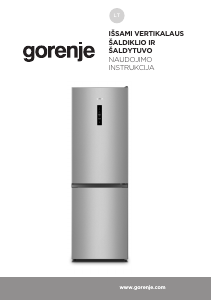Vadovas Gorenje NRK6192AS4 Šaldytuvas-šaldiklis