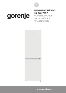 Návod Gorenje NRK619EPW4 Chladnička s mrazničkou