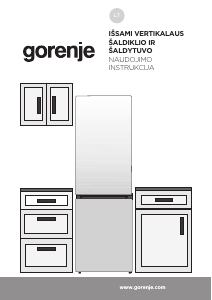 Vadovas Gorenje NRK6202ES4 Šaldytuvas-šaldiklis