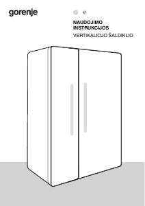 Vadovas Gorenje NRR9185EAXLWD Šaldytuvas-šaldiklis