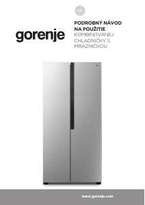 Návod Gorenje NRS8182KX Chladnička s mrazničkou