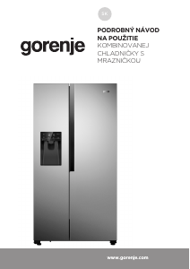 Návod Gorenje NRS9182VX Chladnička s mrazničkou