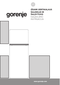 Vadovas Gorenje RF4142PW4 Šaldytuvas-šaldiklis