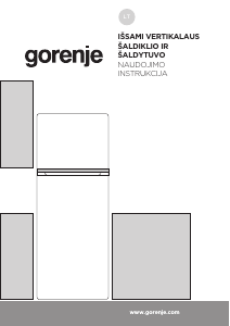 Vadovas Gorenje RF414EPS4 Šaldytuvas-šaldiklis