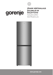 Vadovas Gorenje RK416DPW4 Šaldytuvas-šaldiklis