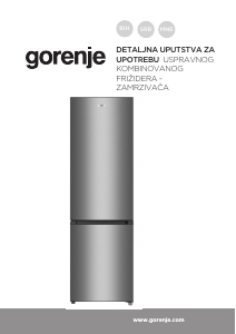 Priručnik Gorenje RK4181PW4 Frižider – zamrzivač