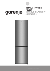 Manuál Gorenje RK4182PS4 Lednice s mrazákem