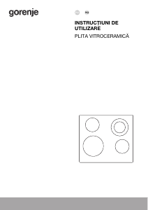 Manual Gorenje ECT641BSC Plită