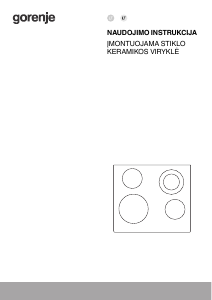 Vadovas Gorenje ECT643BCSC Kaitlentė