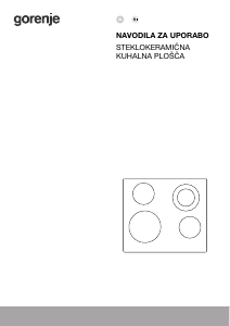Priročnik Gorenje ECT643BSC Grelna plošča