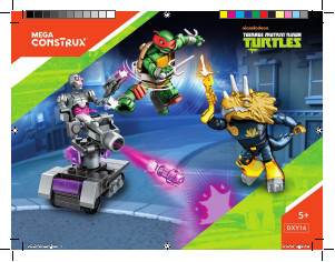 Handleiding Mega Construx set DXY14 Turtles Raph dimensie X gevecht