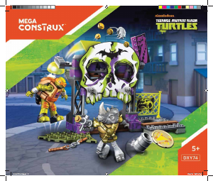 Handleiding Mega Construx set DXY74 Turtles Mikey coney island trap