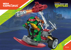 Handleiding Mega Construx set FFC55 Turtles Raph stealth ski spyder