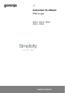 Manual Gorenje GTW642SYB Plită