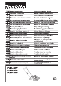 Rokasgrāmata Makita PLM4818 Zāles pļāvējs