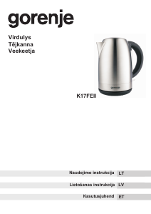 Vadovas Gorenje K17FEII Virdulys