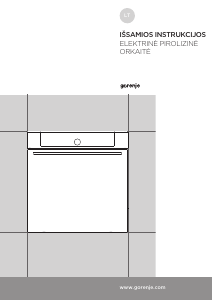 Vadovas Gorenje BOP798S37BG Orkaitė